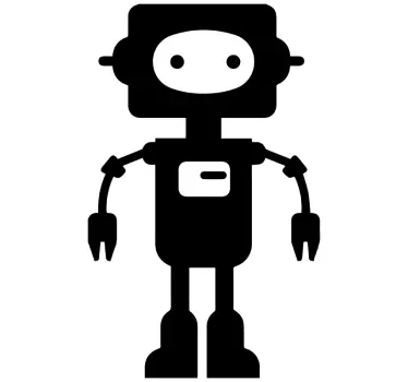 Whimsical Robot Figurine wall sticker for kids - TenStickers