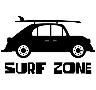 Surf Zone surf decal - TenStickers