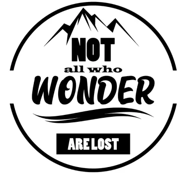 Wander text wall decal - TenStickers
