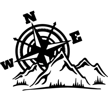 adventure compass caravan decal - TenStickers