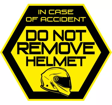 Do not remove helmet Motorbike Sticker - TenStickers
