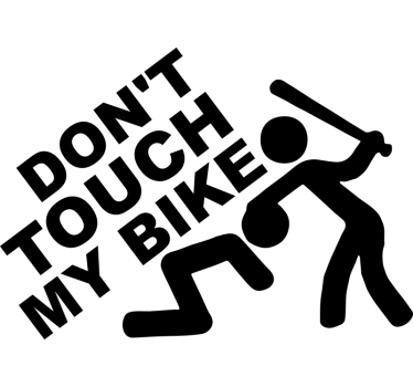 Don't touch my bike motorbike sticker - TenStickers
