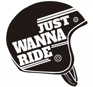 Just wanna ride Motorcycle stickers - TenStickers