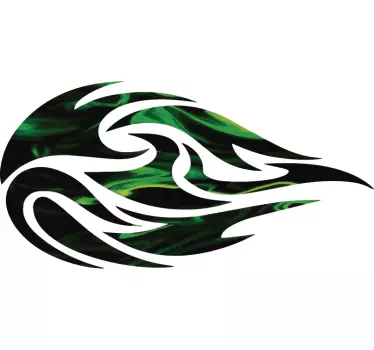 Tribal flame Motorbike sticker - TenStickers
