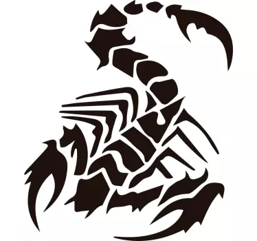 Tribal scorpion design car sticker - TenStickers