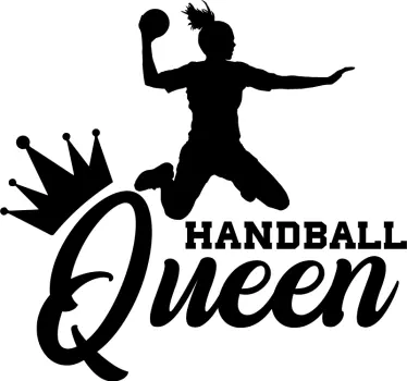 Handball Queen laptop sticker - TenStickers