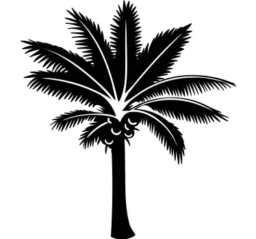 Pink palm tree wall decal - TenStickers