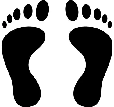 Step footprints floor sticker - TenStickers