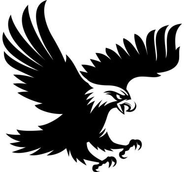 Eagle bird silhouette car sticker - TenStickers