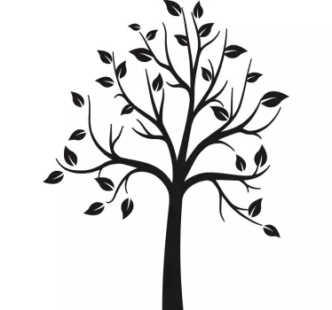 Tree with thin branches fridge wrap - TenStickers
