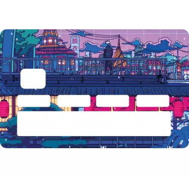Konohagakure city manga theme credit card sticker - TenStickers