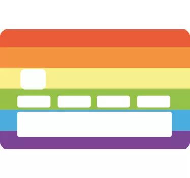 Queer colorful credit card sticker - TenStickers