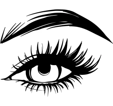 Beauty salon woman's eye wall decal - TenStickers