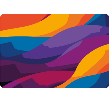 Colorful shapes laptop sticker - TenStickers