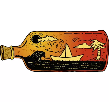 Laptop sticker with sailing scene - TenStickers