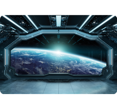 Futuristic space view laptop skin - TenStickers