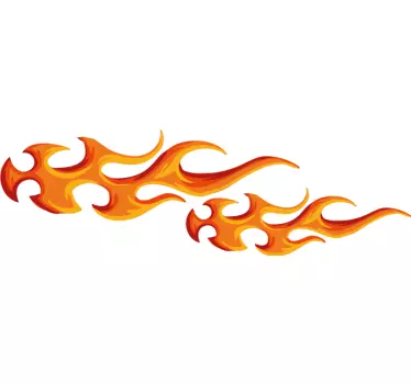 Fire flames effect bike sticker - TenStickers