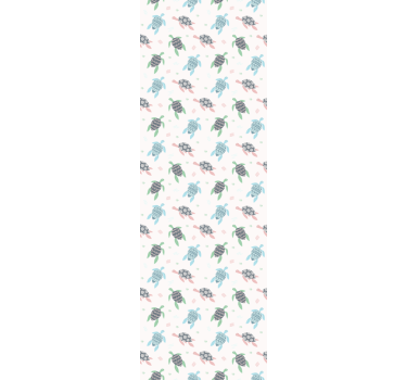 Soft color turtles fridge wrap - TenStickers