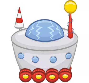 Playful Rocket Ship wall sticker for kids - TenStickers