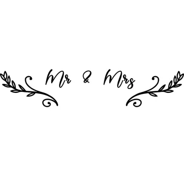 Mr and mrs headboard wall decal - TenStickers
