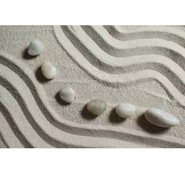 Enclosure zen path sand showerdecal - TenStickers
