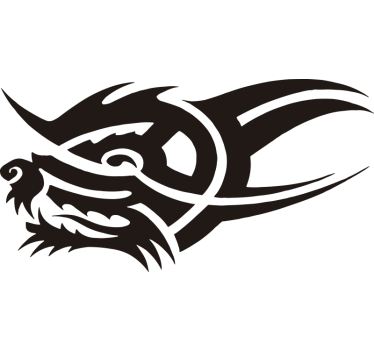 Car sticker imposing dragon head design - TenStickers