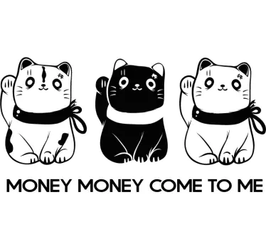 Money Money come to me Car Decal - TenStickers