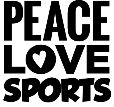 Quote sticker peace love sports - TenStickers