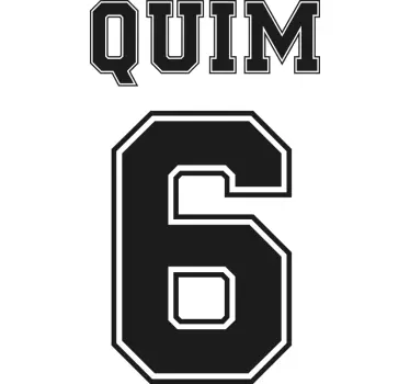 Door sticker custom name and number design - TenStickers