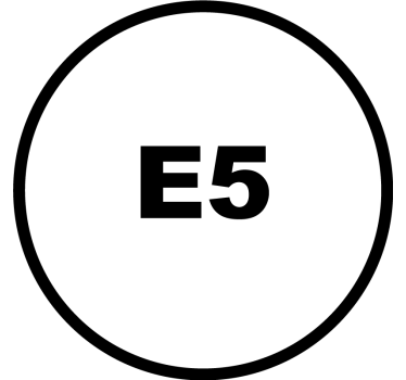 Car sticker with minimalist e5 design - TenStickers