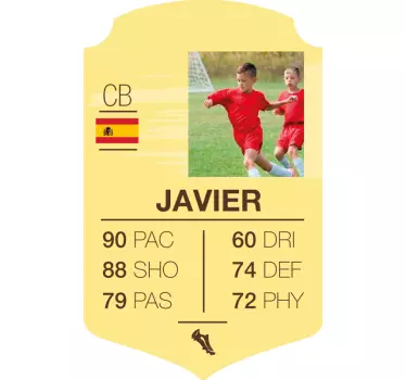 Custom Player Stats football sticker - TenStickers
