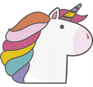Cute unicorn for helmet bike sticker - TenStickers