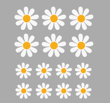 Daisies bike flowers bike sticker - TenStickers