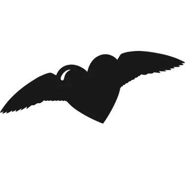 Window sticker flying heart design - TenStickers