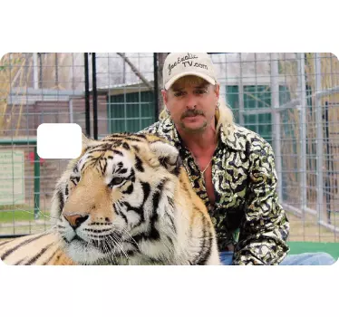 tiger king three credit card sticker - TenStickers