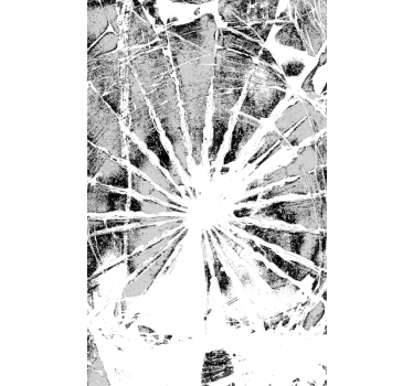 Broken Glass shower sticker - TenStickers
