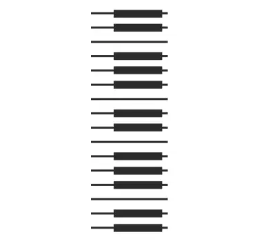 Piano Tiles glass door decal - TenStickers