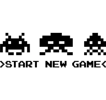 Start a new game video game wall decal - TenStickers