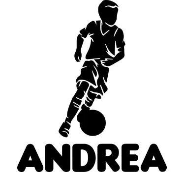 CUSTOM NAME SOCCER PLAYER DESIGN football sticker - TenStickers