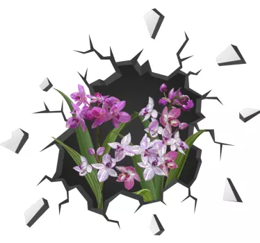Orchids from the hole visual effects wall decal - TenStickers