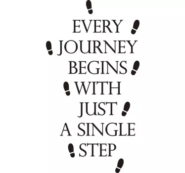 Trapsticker every journey motivational wall decal - TenStickers
