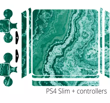 Green  fluid marble texture ps4 skin - TenStickers