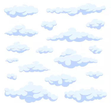 Realistic clouds Kids Bedroom Decal - TenStickers