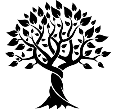Nordic style tree living room wall sticker - TenStickers