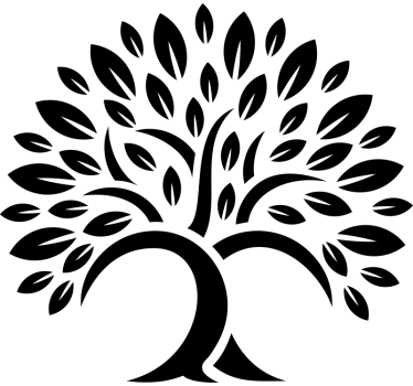 Tree simple small leaves  tree wall decal - TenStickers