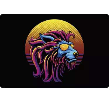 Modern colorful lion laptop skin decal - TenStickers
