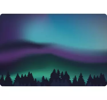 Northern lights water effect laptop skin - TenStickers