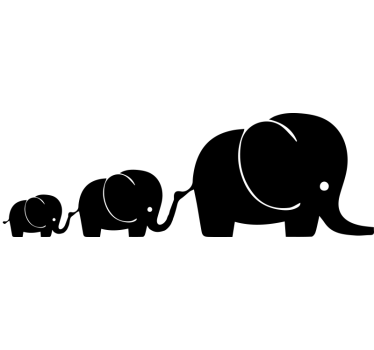 Cute elephants Car Decal - TenStickers