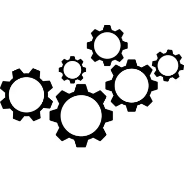 Cog of machine  industrial sticker - TenStickers