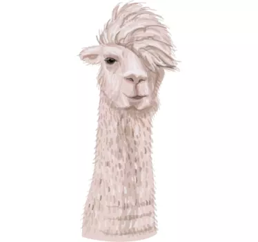 Realistic alpaca for kids animal wall decal - TenStickers